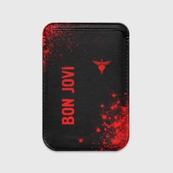 Картхолдер Magsafe магнитный Bon Jovi - red gradient вертикально