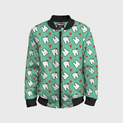 Детский бомбер 3D Довольные зубы
