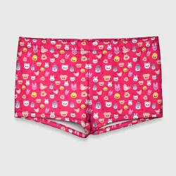 Мужские купальные плавки 3D Skzoo pattern pink