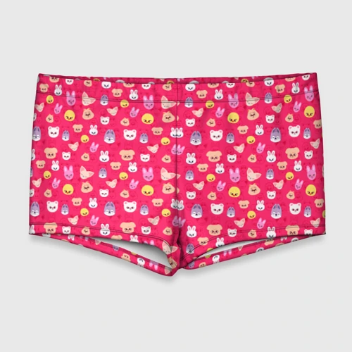 Мужские купальные плавки 3D Skzoo pattern pink