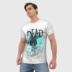 Мужская футболка 3D Dead by april краски - фото 2