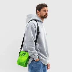 Сумка через плечо 3D Need for Speed green poly - фото 2