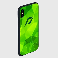 Чехол для iPhone XS Max матовый Need for Speed green poly - фото 2
