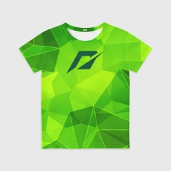 Детская футболка 3D Need for Speed green poly