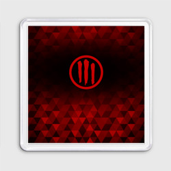 Магнит 55*55 Three Days Grace red poly