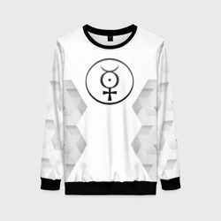 Женский свитшот 3D Marilyn Manson white poly