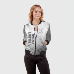 Женский бомбер 3D A Silent Voice - white gradient вертикально - фото 2