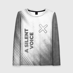 Женский лонгслив 3D A Silent Voice - white gradient вертикально