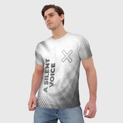 Мужская футболка 3D A Silent Voice - white gradient вертикально - фото 2