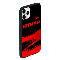 Чехол для iPhone 11 Pro Max матовый Hitman - red gradient посередине - фото 2