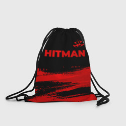 Рюкзак-мешок 3D Hitman - red gradient посередине