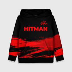 Детская толстовка 3D Hitman - red gradient посередине