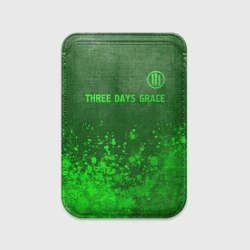 Картхолдер Magsafe магнитный Three Days Grace - green gradient посередине