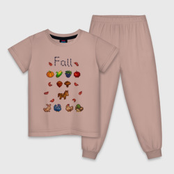 Детская пижама хлопок Stardew Valley fall
