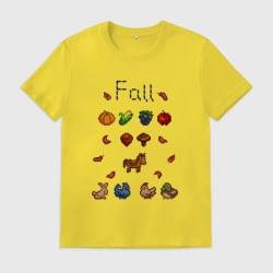 Мужская футболка хлопок Stardew Valley fall