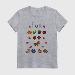Женская футболка хлопок Stardew Valley fall