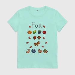 Женская футболка хлопок Stardew Valley fall