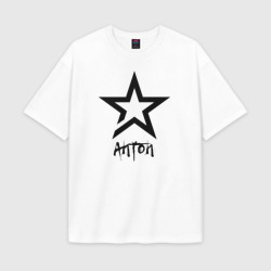 Мужская футболка Oversize хлопок premium Anton - star