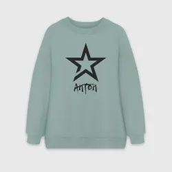Женский свитшот oversize без начеса хлопок Anton - star