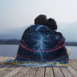 Плед 3D Удар молнии в хоккейную площадку - фото 2