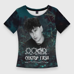 Женская футболка 3D Slim Сектор газа ночной фон