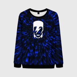 Мужской свитшот 3D David Bowie blue energy