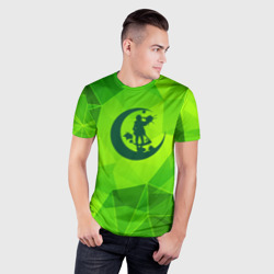Мужская футболка 3D Slim Angels of Death green poly - фото 2