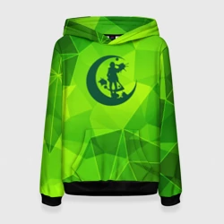 Женская толстовка 3D Angels of Death green poly