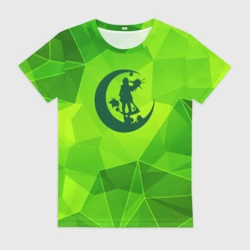 Женская футболка 3D Angels of Death green poly