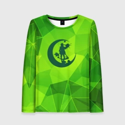 Женский лонгслив 3D Angels of Death green poly