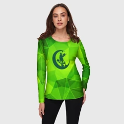 Женский лонгслив 3D Angels of Death green poly - фото 2