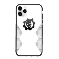 Чехол для iPhone 11 Pro Max матовый Gears of War white poly
