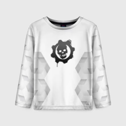 Детский лонгслив 3D Gears of War white poly