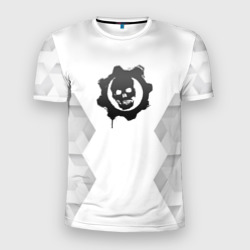 Мужская футболка 3D Slim Gears of War white poly