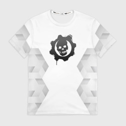 Мужская футболка 3D Gears of War white poly