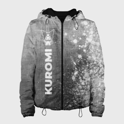 Женская куртка 3D Kuromi - grey gradient по-вертикали