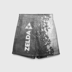 Детские спортивные шорты 3D Zelda - grey gradient по-вертикали