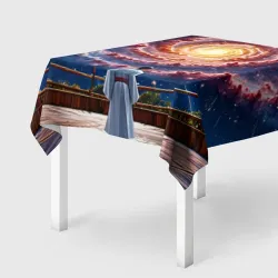 Скатерть 3D Айкидоист в космосе
