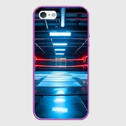 Чехол для iPhone 5/5S матовый Ярко-красный ринг 