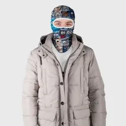 Балаклава 3D Джинсовые пришельцы в пэчворке - фото 2