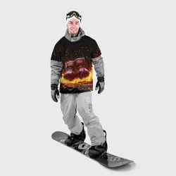 Накидка на куртку 3D Перчатки в огне