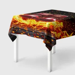 Скатерть 3D Перчатки в огне