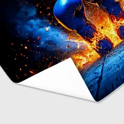 Бумага для упаковки 3D Синие перчатки в огне - фото 2