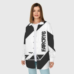 Женская рубашка oversize 3D Farcry6 геометрия полосы - фото 2