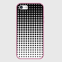 Чехол для iPhone 5/5S матовый Черно-белый паттерн