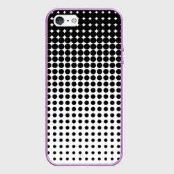 Чехол для iPhone 5/5S матовый Черно-белый паттерн