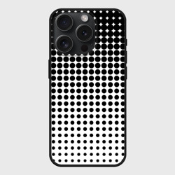 Чехол силиконовый для Apple iPhone 15 Pro Мax матовый Черно-белый паттерн