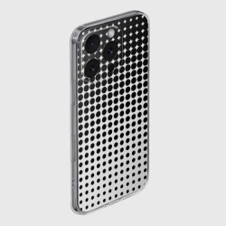 Чехол для iPhone 16 Pro Max силиконовый с защитой камеры Черно-белый паттерн - фото 2