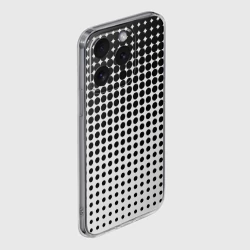 Чехол для iPhone 15 Pro Max силиконовый с защитой камеры Черно-белый паттерн - фото 2