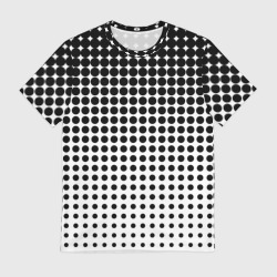 Мужская футболка 3D Черно-белый паттерн